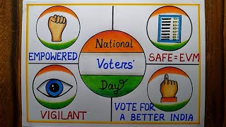 National Voters Day Poster Drawing easy step,25th Jan| Votes Day Poster Drawing| Easy Drawing