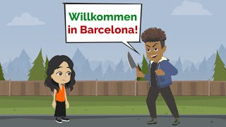 Deutsch Lernen | Nora kommt in Barcelona an