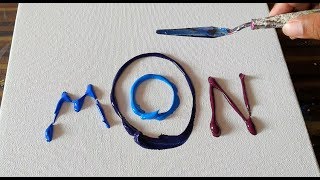 Full MOON / Easy Abstract Painting for Beginners / Acrylics / Demo / Daily Art Therapy / Day #063