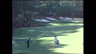 1986 Masters second round. Tom Watson fairway wood into the 13th