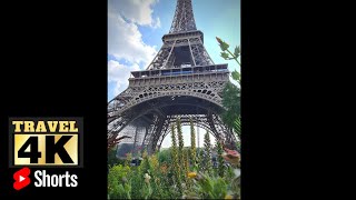 The Eiffel Tower in Nature | The Beauty of Paris in 4k Ultra HD | Trip in France 🇨🇵  #youtubeshorts