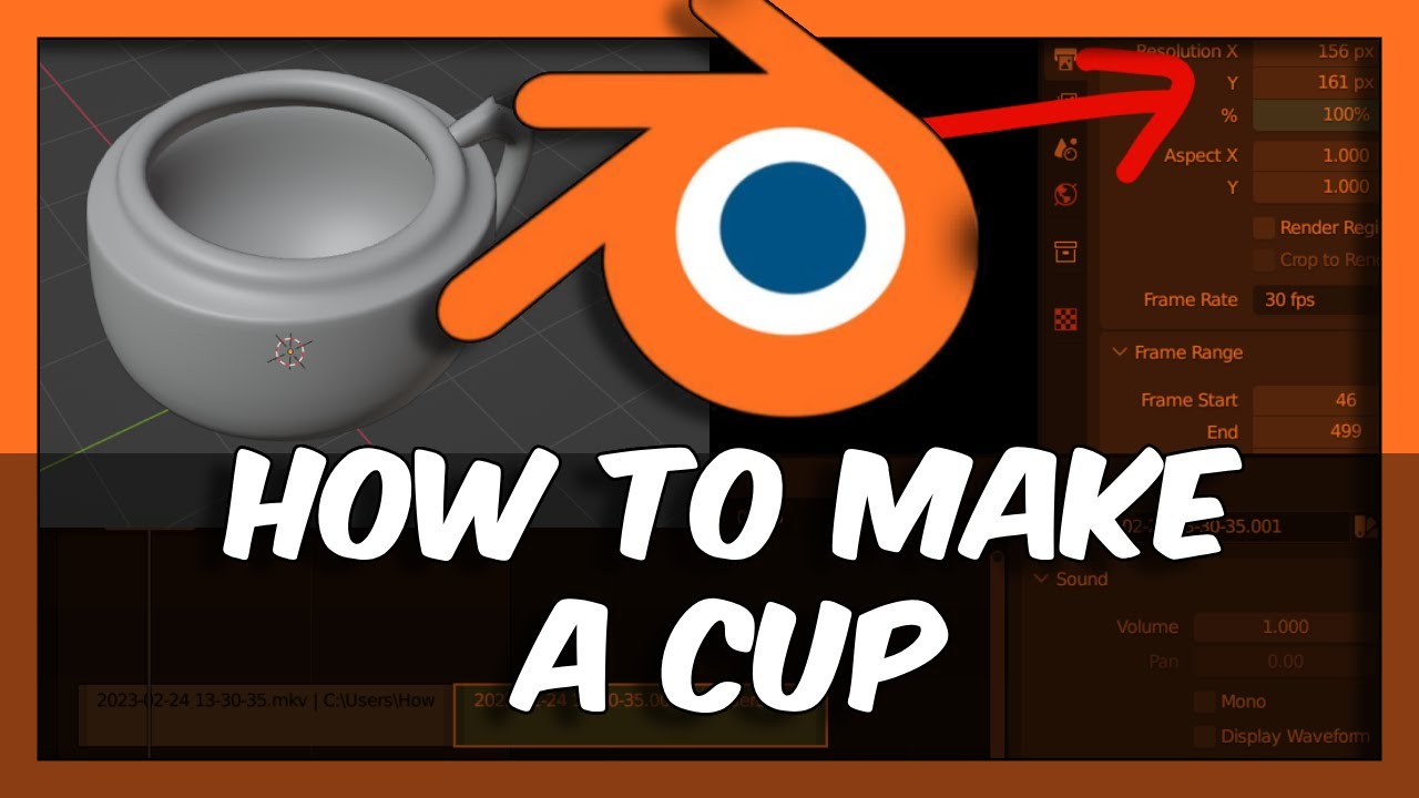 How To Make A Cup In Blender 3.6 | Blender Cup Modeling - YouTube