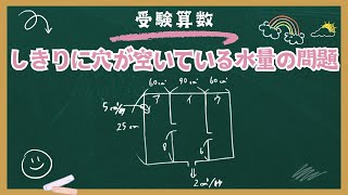 【受験算数】変化のグラフ：⑧しきりに穴がある