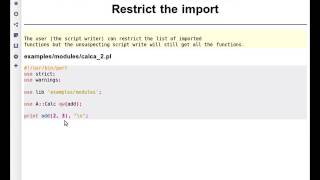 Restrict the import in Perl by listing the functions to be imported