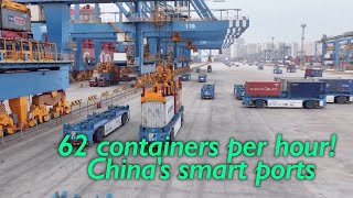 China's smart port breaks world record with 62 containers handled hourly per crane