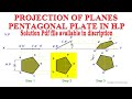 Projection of Planes | Pentagonal plane inclined to H.P and V.P | Engineering Drawing