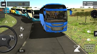 2025 Indonesian Bus Simulator Full Traffic Driving Hill road Offload New Bus Gameplay Video Part 112