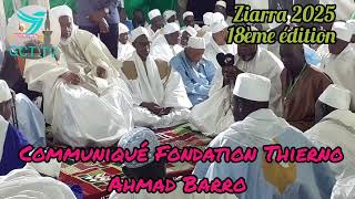 Ziarra 2025 18ème édition : Communiqué Fondation Thierno Ahmad Barro RTA pour le Hadj 2025