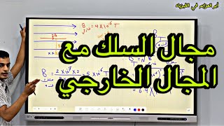 مجال السلك مع المجال الخارجي، فيزياء تالته ثانوي الفصل الثاني