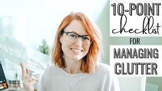 10-Point Checklist to Managing Clutter