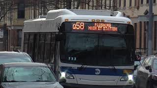 NYCT Bus: Orion VII OG Hybrid 6502/New Flyer XD40 7289 Q58 Buses @ Woodward Avenue/Madison Street