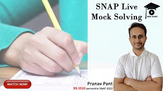 SNAP Live Mock Solving | How to Ace SNAP | Test Taking Strategy | Cracku SNAP Mock