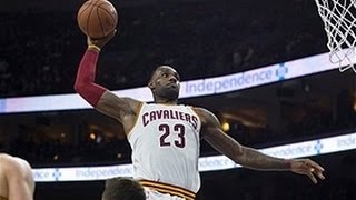 LeBron James Soars for the Alley-Oop