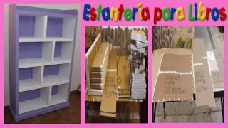 Super estanteria para libros Reciclando Cartón diy
