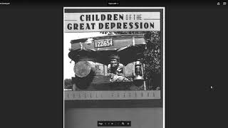 Children Of The Great Depression by Russell Freedman - Prologue