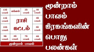 மூன்றாம் வீட்டில் இருக்கும் கிரகங்களின் பொது பலன்கள் - தமிழ் ஜோதிடம்