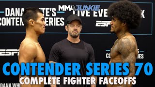 Dana White's Contender Series 70 Full Fight Card Faceoffs from Las Vegas