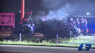 Four dead, one critically injured after fiery wrong-way crash on I-40