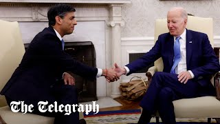Moment Joe Biden calls Rishi Sunak 'Mr President' at start of White House talks