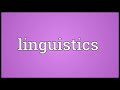 linguistics meaning