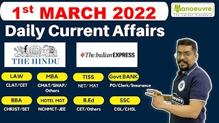 Daily Current Affairs at 11 AM | 1st March 2022 | The Hindu & The Indian Express Analysis