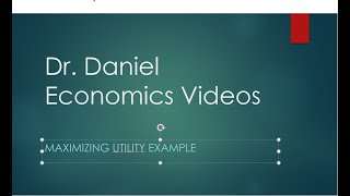 Dr. D. Utility Optimization