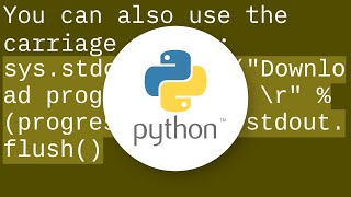 How do I write output in same place on the console?