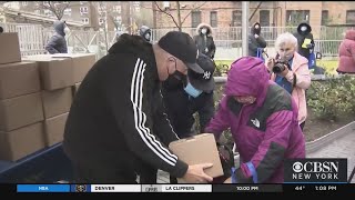 Cardinal Dolan Welcomes Families To Bronx With Food, Blessings