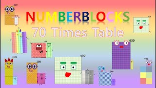 LEARN 70 TIMES TABLE - NUMBLY STUDY (with numberblocks) | MULTIPLICATION | LEARN TO COUNT