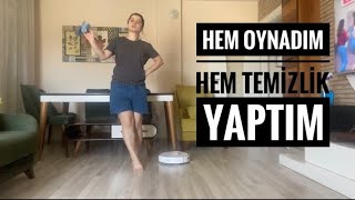 SALONUMU TEMİZLİYORUM | HIZLANDIRILMIŞ TEMİZLİK VİDEOSU | HALI SİLDİM | HEM OYNADIM HEM TEMİZLEDİM