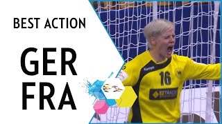 Double save: First the bar, then Woltering | France vs Germany | EHF EURO 2016