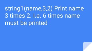 Python Practice Series 17 | Beginners | Level 1 | Basic | Print String of Given Times | Exercises