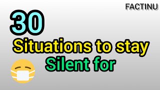 30 Situations you should always remain silent😷 | Psychology facts | @FACTINU