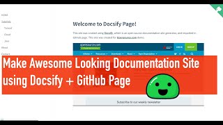 Make awesome looking documentation site with an open source Docsify and GitHub Page