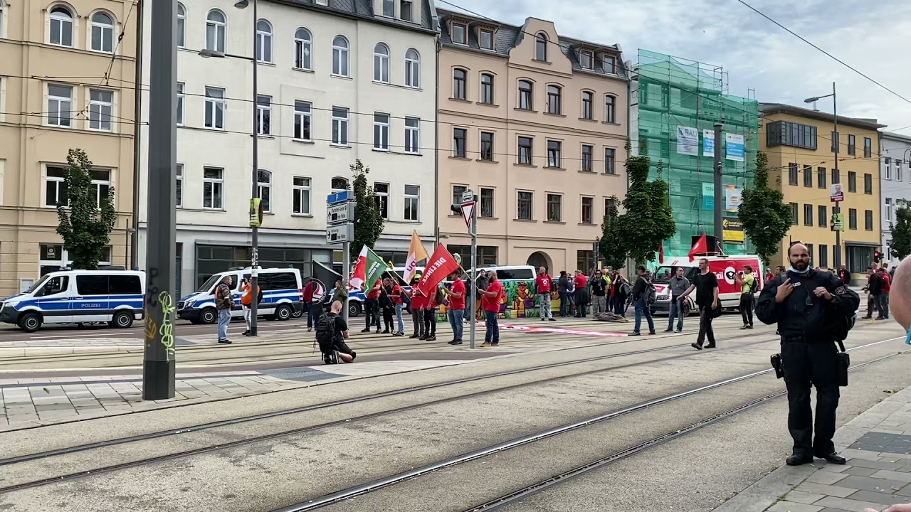 Halle 03.10.21 Demo Für Den Zusammenschluss - YouTube