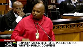 Expropriation of land bill to be published for written public comments