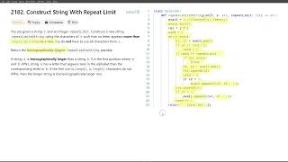 [December 17, 2024, LeetCode daily] 2182. Construct String With Repeat Limit - Python solution