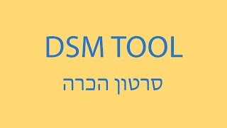 DSM Tool - סרטון הכרת מערכת