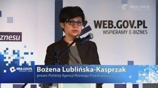 Bożena Lublińska-Kasprzak prezes PARP otworzyła II Forum e-Biznesu