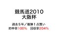 競馬道2010で大阪杯を過去５回的中率100％理論で予測！