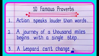 English Proverbs || 10 Common Proverbs in English with meanings