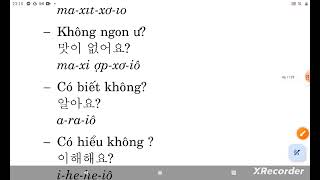 Câu cơ bản tiếng Hàn (5) _ Tự học tiếng Hàn VH