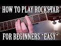 How to play "Rockstar" by Post Malone on Guitar for Beginners *EASY*