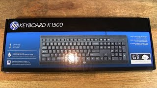 Unboxing of the HP K1500 Wired Keyboard