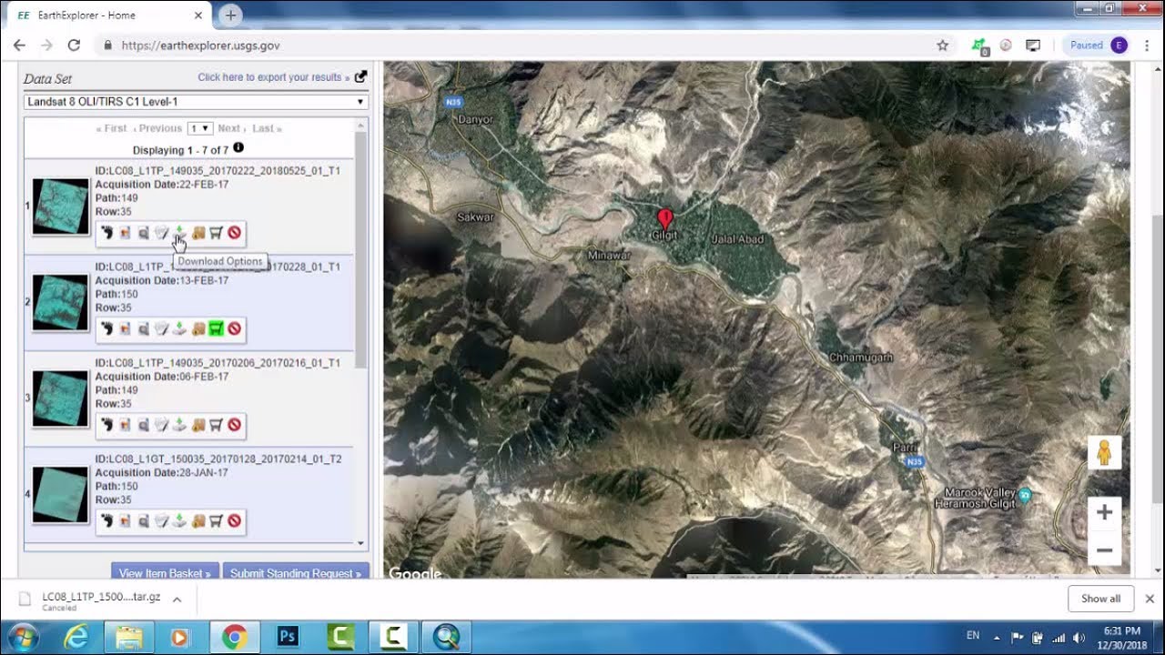 How To Free Download Landsat Data From USGS Website - YouTube