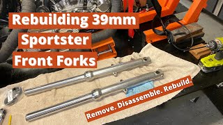 Harley Davidson Sportster 39 mm Front Fork Removal, Disassembly, and Rebuild