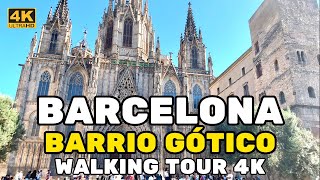 Barcelona España Walking Tour Barrio Gótico 4K Ultra HD