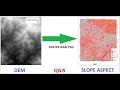 How to create slope aspect and slope angle map in QGIS