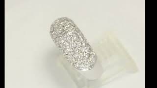 2.17CT Diamond Domed Ring 14K WG 7.5GM Size 8 1/4 - 29973