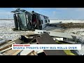 shania twain s crew bus rolled over in saskatchewan crash